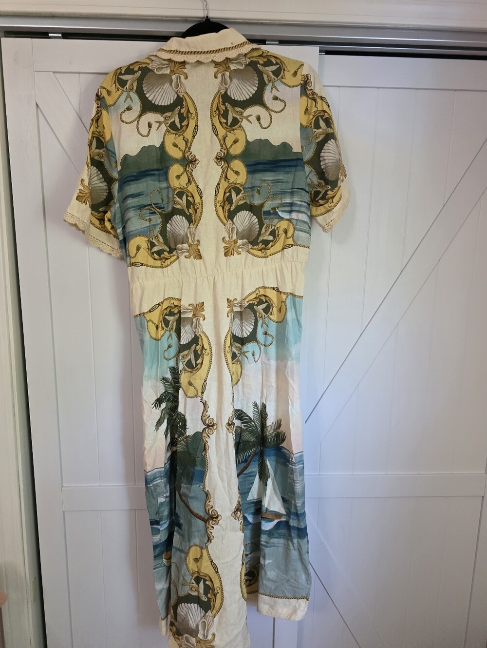 Farm Rio Off White Royal Sea Collared Mididress - Picture 7 of 7